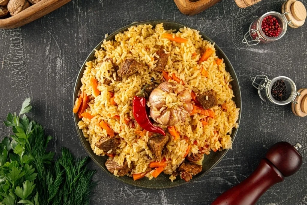 Traditional Plov in Uzbekistan
