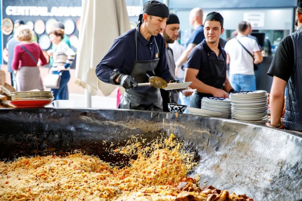 Traditional Plov in Uzbekistan